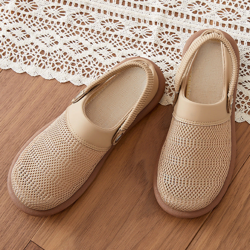 Women's Summer Minimalist Cut-out Mesh Sandals with Soft Soles