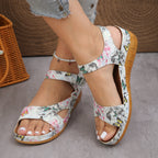 2026 New Summer Women's Fashion Platform Sandals – Floral Print